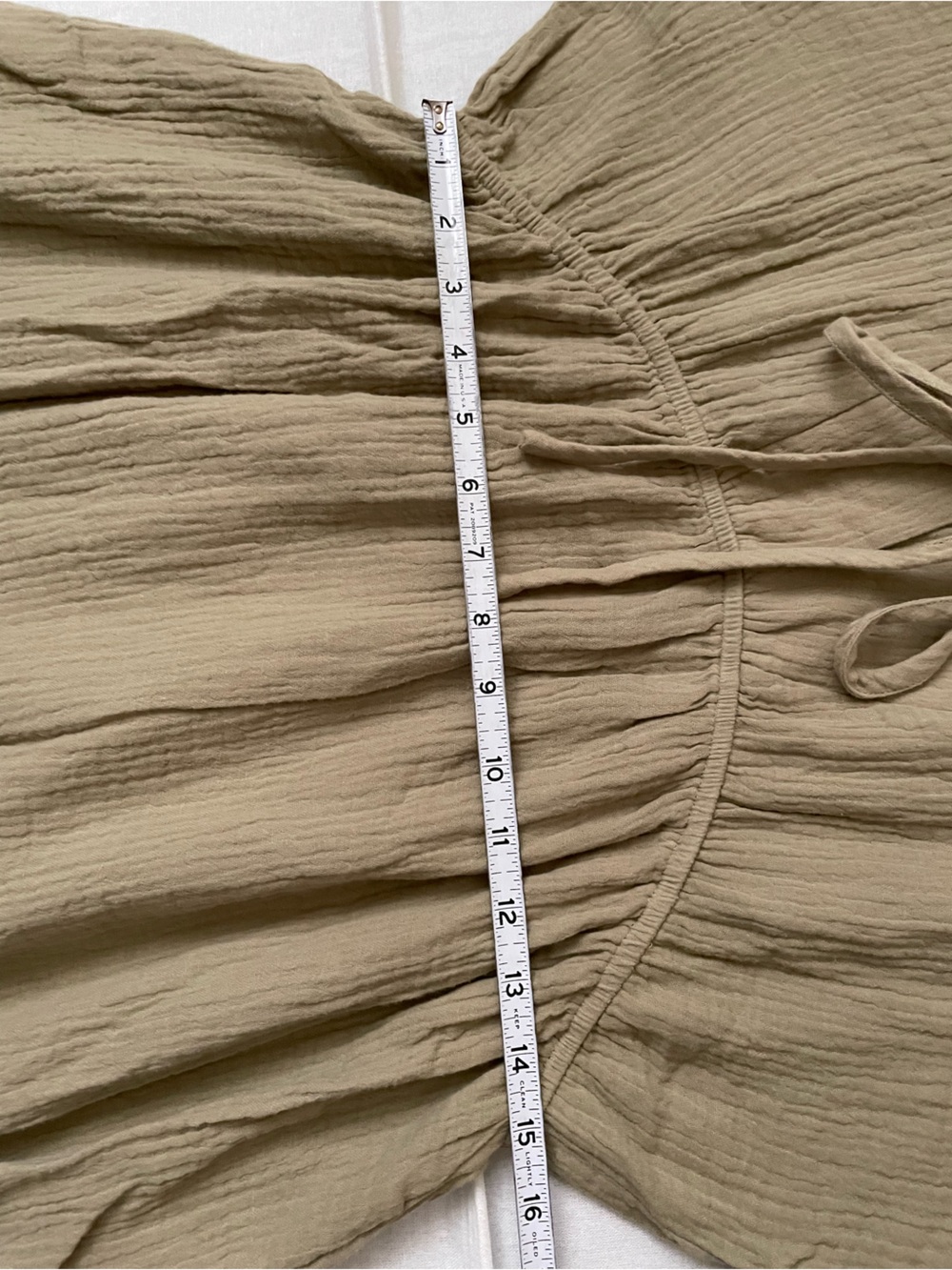 Worth Collective Cotton Gauze Lightweight Dress Green bohemian - Picture 13 of 15